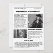 Moderne Abschluss Zeitung Hochschule Einladung (Rückseite)