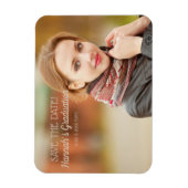 Moderne Abschluss Zeremonie Save the Date Foto Magnet (Vertikal)