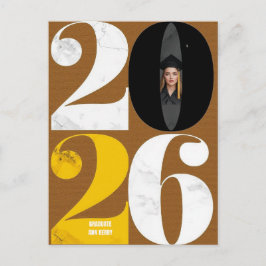 Moderne Abschlussankündigungen in Typografie Feiertagspostkarte