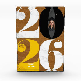 Moderne Abschlussankündigungen in Typografie Fotoblock