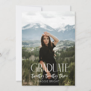 Moderne Abschlussanzeige 2023 Einladung