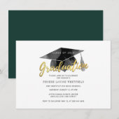 Moderne Abschlussfeier 2026 Graduationsparty Einladung (Vorne/Hinten)