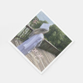 Moderne Abschlussfeier 2026 Rosa Schleife Foto Serviette (Ecke)