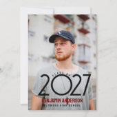 moderne Abschlussfeier Absolvent 2027 Ankündigung (Vorderseite)
