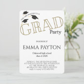 Moderne Abschlussfeier Einladung (Stehend Vorderseite)