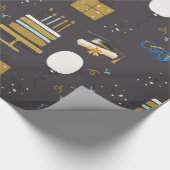 Moderne Abschlussfeier Gratulationsmuster Geschenkpapier (Ecke)