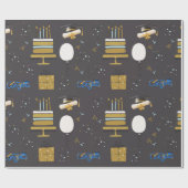 Moderne Abschlussfeier Gratulationsmuster Geschenkpapier (Flach)