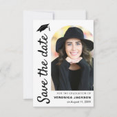 Moderne Abschlussfoto-Abschlussfeier Save The Date (Vorderseite)