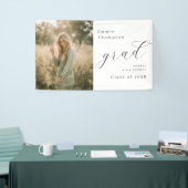 Moderne Abschlussfoto im Script-Stil Banner (Messeveranstaltung)