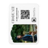 Moderne Abschlussfoto-QR-Code Minimales Arch-Video Magnet (Vertikal)