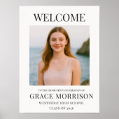 Moderne Abschlussfoto-Willkommensschild Poster (Vorne)