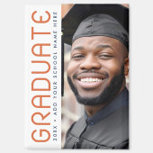 Moderne Abschlussjahresfoto Absolvent Magnet (Vorderseite)