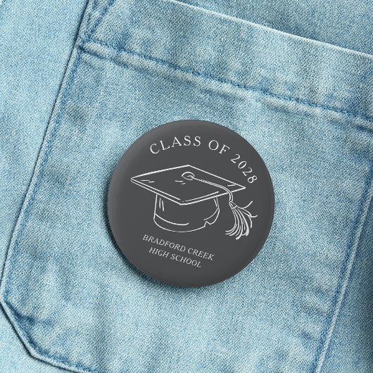 Moderne Abschlusskappen-Doodle-Klasse des Abschlus Button