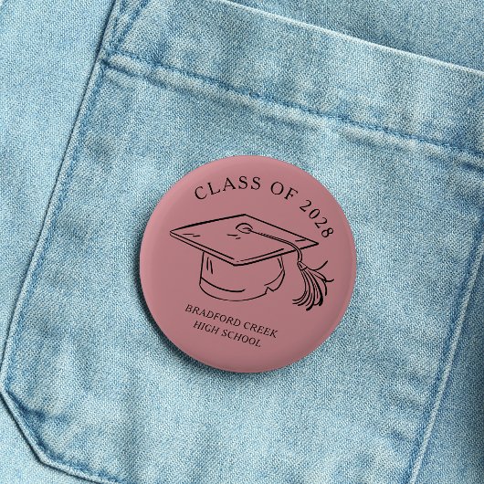 Moderne Abschlusskappen-Doodle-Klasse des Abschlus Button
