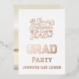 MODERNE ABSCHLUSSPARTY FOLIENEINLADUNG