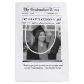 Moderne Abschlusszeitung Gratulation Mittlere Geschenktüte (Vorderseite)