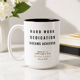 Moderne Abschlusszitat-Kaffeetasse Zweifarbige Tasse