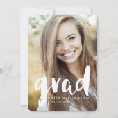 Moderne Absolvent-Foto-Abschluss-Party Einladung (Vorderseite)