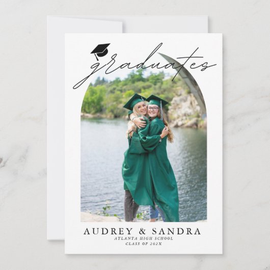 Moderne Absolventen: Ankündigung von doppelten Abs (Vorderseite)