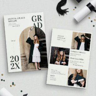 Moderne Absolventen-Fotografie und -Collage in Sal Einladung