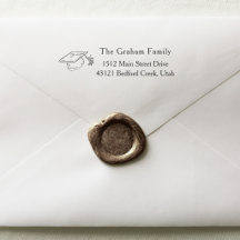 Moderne Absolventenmütze Rücksendeadresse