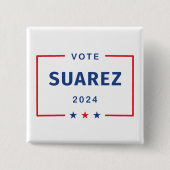 Moderne Abstimmung Francis Suarez 2024 Sternenkart Button (Vorderseite)