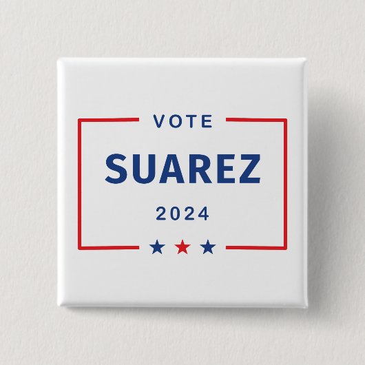 Moderne Abstimmung Francis Suarez 2024 Sternenkart Button (Vorderseite)