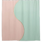 Moderne Abstract Blush Pink Mint Kollektion Duschvorhang (Vorderseite)