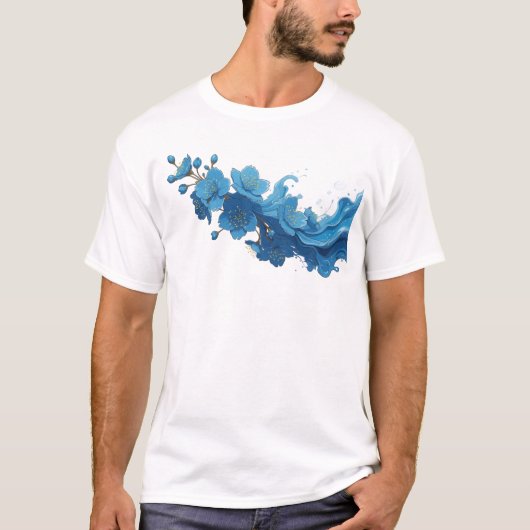 Moderne ABSTRACTE BLUMEN Grafik T-Shirt Design (Vorderseite)