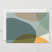 Moderne Abstrakt Art Green Sage Aquamarin Einzigar Save The Date (Rückseite)