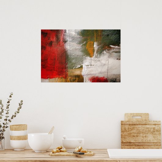 Moderne Abstrakt Art Poster Print (Küche)