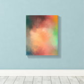 Moderne Abstrakt Art Red Blue Green Black Colorate Leinwanddruck (Insitu (Holzboden))