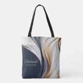 Moderne Abstrakt-blaue Goldmedaille Tasche (Rückseite)
