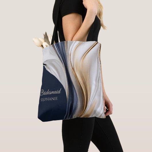 Moderne Abstrakt-blaue Goldmedaille Tasche (Von Nahem)