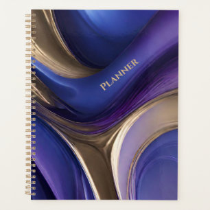 Moderne Abstrakt-blaue Lila- und Gold- Planer