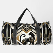 Moderne, Abstrakt dekorative Katzenwanne Duffle Bag (Rückseite)