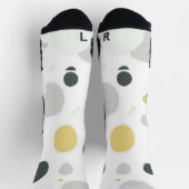 Moderne Abstrakt Dot Pattern Socken weiß, grau, Li (Oben)