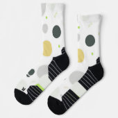 Moderne Abstrakt Dot Pattern Socken weiß, grau, Li (Links)
