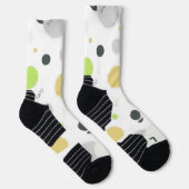 Moderne Abstrakt Dot Pattern Socken weiß, grau, Li (Rechts)
