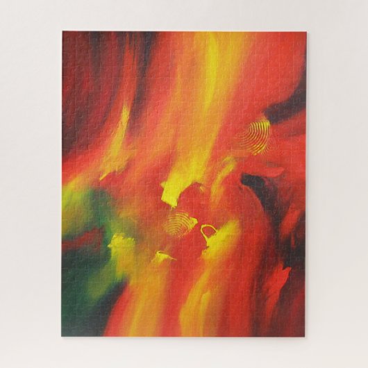 Moderne Abstrakt Expressionistische Malerei Trendy Puzzle (Vertikal)