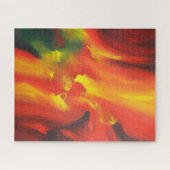 Moderne Abstrakt Expressionistische Malerei Trendy Puzzle (Horizontal)