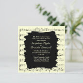 Moderne Abstrakt-gelbe Hochzeitsfeier Einladung (Stehend Vorderseite)