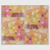 Moderne Abstrakt-gelbe Kunst Geschenkpapier (Flach)