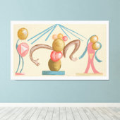 Moderne Abstrakt Geometrie Leinwanddruck (Insitu (Holzboden))