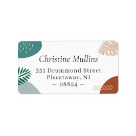 Moderne Abstrakt Geometrie Sommer tropisch Adressaufkleber