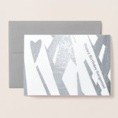 Moderne Abstrakt geometrische Geburt Folienkarte (Vorderseite mit Umschlag)