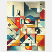 Moderne Abstrakt geometrische Malerei Fleecedecke (Vorderseite)