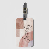 Moderne Abstrakt geometrische Marmorfamilie Gepäckanhänger (Vorderseite Vertikal)