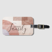 Moderne Abstrakt geometrische Marmorfamilie Gepäckanhänger (Vorderseite (Horizontal))