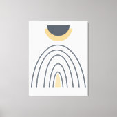 Moderne Abstrakt geometrische Minimalistische Lein Leinwanddruck (Vorderseite)